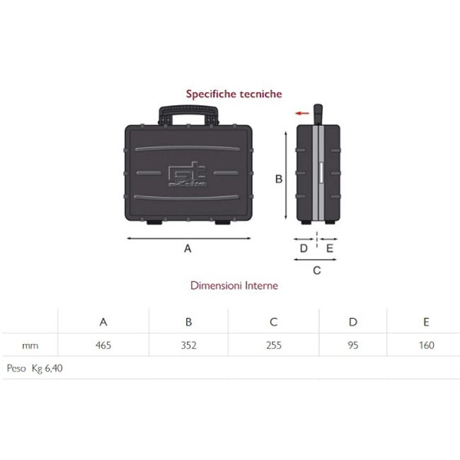 Vendita online Valigia modello ATOMIK WH PEL 485x257x406 mm.